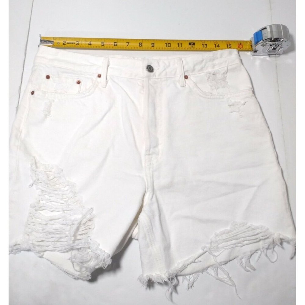 GRLFRND Jourdan Jean Shorts Button Fly Size 29 White Mustang - Picture 6 of 6